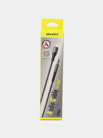 Awei CL-116L Braided 3.5mm to Lightning Cable Black 1m (CL-116L)
