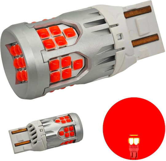 Bulb W21/5w Led 7443 10-50v No Fault 2800lm Red