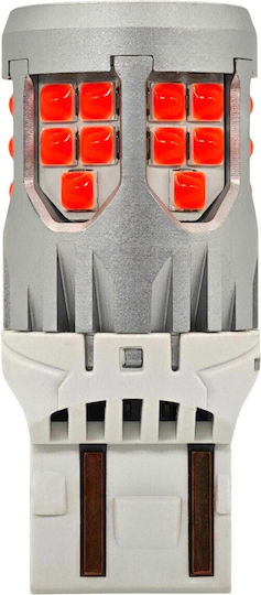 Bulb W21/5w Led 7443 10-50v No Fault 2800lm Red