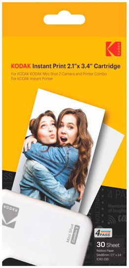 Kodak Photo Paper Instant 2.1x3.4 for Printers Inkjet 30 Sheets