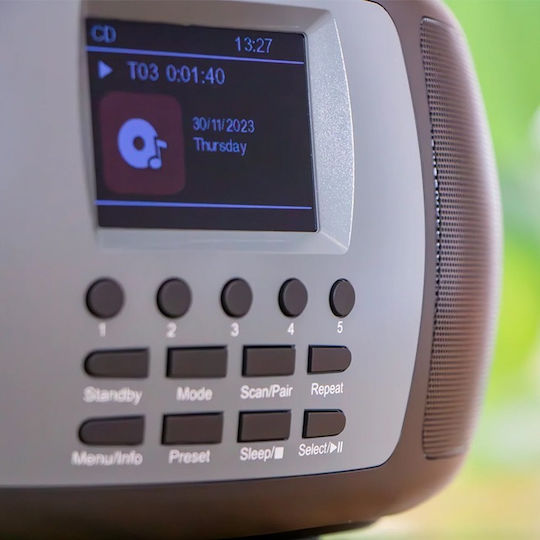 Lenco Φορητό Ηχοσύστημα με Ραδιόφωνο / Bluetooth / CD Μαύρο