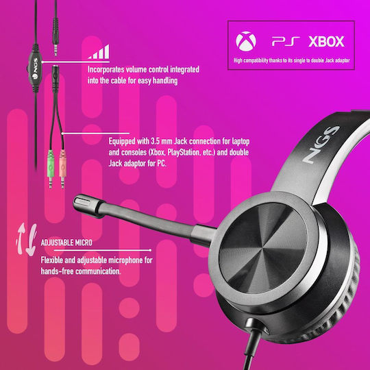 NGS MSX 11 PRO Over Ear Multimedia Ακουστικά με μικροφωνο και σύνδεση 3.5mm Jack