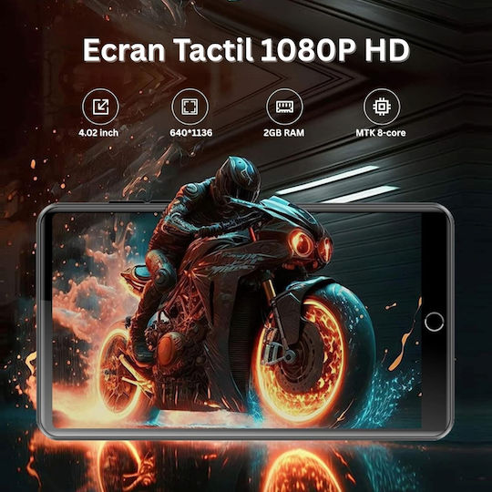 MP4 Player (144GB) with IPS Touch Screen 4.02" Black ED495