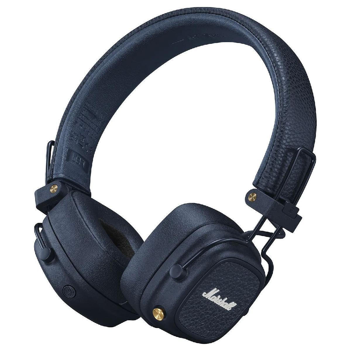 Marshall Major V Ασύρματα / Ενσύρματα On Ear Ακουστικά με 100 ώρες Λειτουργίας και Quick Charge Midnight Blue (MARSMVLEBLUE)