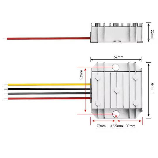 Dc-dc Convertor DC/DC Step-Up cu Tensiune de Intrare 12V și Tensiune de Ieșire 12V 3A