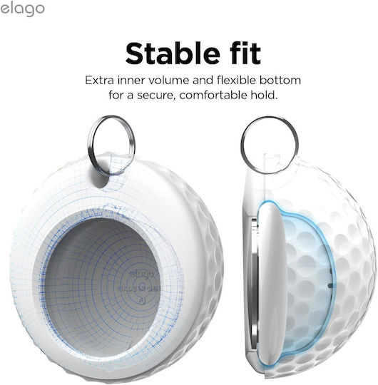 Elago Калъф Силикон за AirTag в Бял цвят
