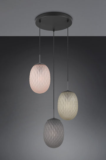 Trio Lighting Κρεμαστό Φωτιστικό Μαύρο 43x150εκ.
