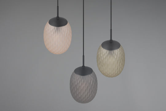 Trio Lighting Κρεμαστό Φωτιστικό Μαύρο 43x150εκ.