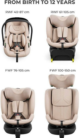 Kinderkraft Endura Safe Modular System Καθισματάκι Αυτοκινήτου i-Size με Isofix Beige 0-36 kg