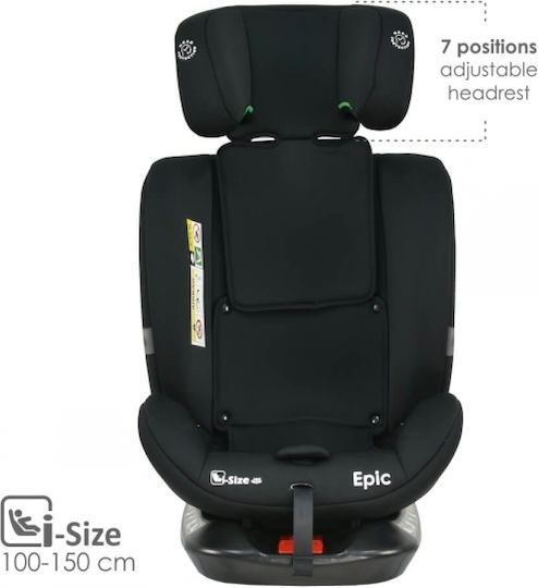 Bebe Stars Epic Καθισματάκι Αυτοκινήτου i-Size με Isofix Black 0-36 kg