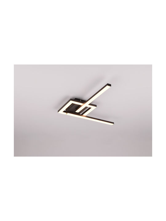 Trio Lighting Πλαφονιέρα Οροφής 54εκ. Μαύρη με Ενσωματωμένο LED