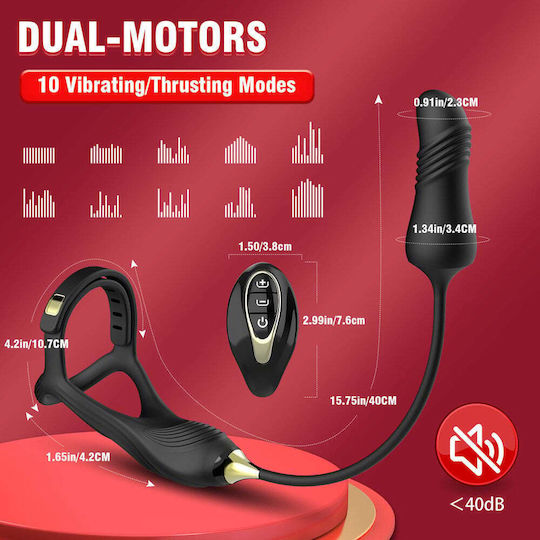 Cock Ring Thrusting Butt Plug