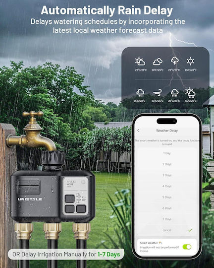 Irrigation Programmer Battery 3 Outputs with Wi-Fi