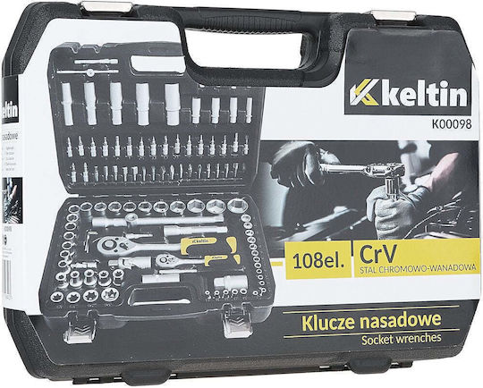 Geko Set Ratchet 1\4" & 1\2" 108pcs