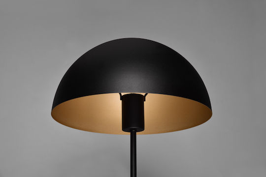 Trio Lighting Metal Table Lamp for Socket E27 with Black Shade and Base