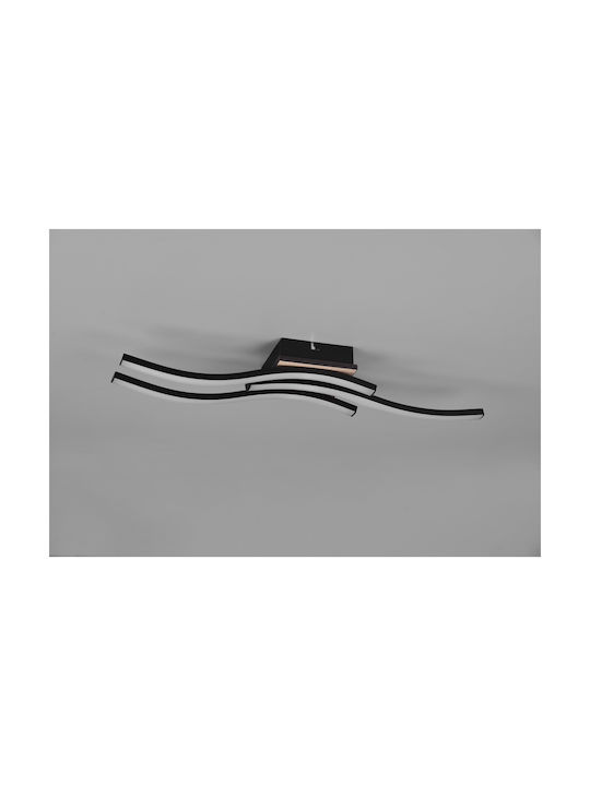 Trio Lighting Route Ceiling Mount Light 56cm Black with Integrated LED
