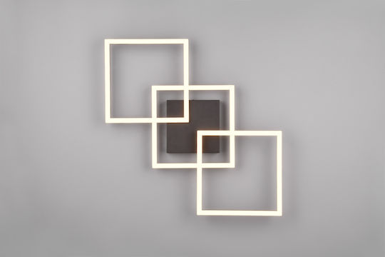 Trio Lighting Πλαφονιέρα Οροφής 74εκ. Μαύρη με Ενσωματωμένο LED