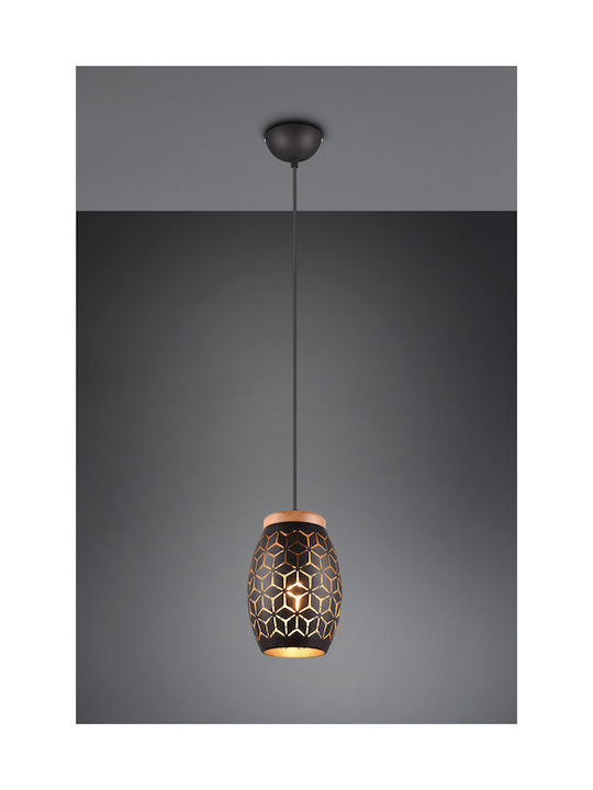 Trio Lighting Pendant Light Black Rail with Socket E27 15x150cm