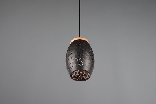 Trio Lighting Lustră Negru Calea ferată cu Dulie E27 15x150cm.