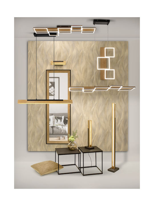 Trio Lighting Harper Deckenleuchte 65cm Braun mit Integrierter LED