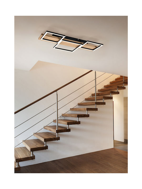 Trio Lighting Harper Deckenleuchte 65cm Braun mit Integrierter LED