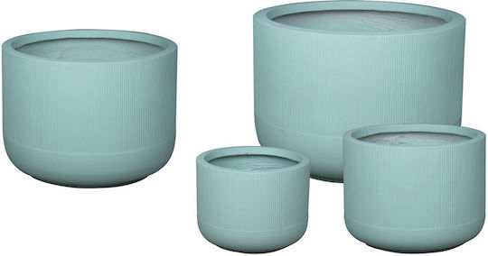 Supergreens Pot Ceramic Green Open 43x43cm.