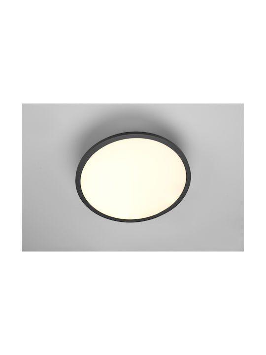 Trio Lighting Tray Deckenleuchte 40cm Schwarz mit Integrierter LED
