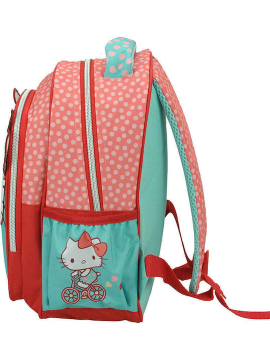 Gim Backpack School Bag Kindergarten with Water Bottle Holder Hello Kitty Sweetheart 24 x 12 x 31cm 2025
