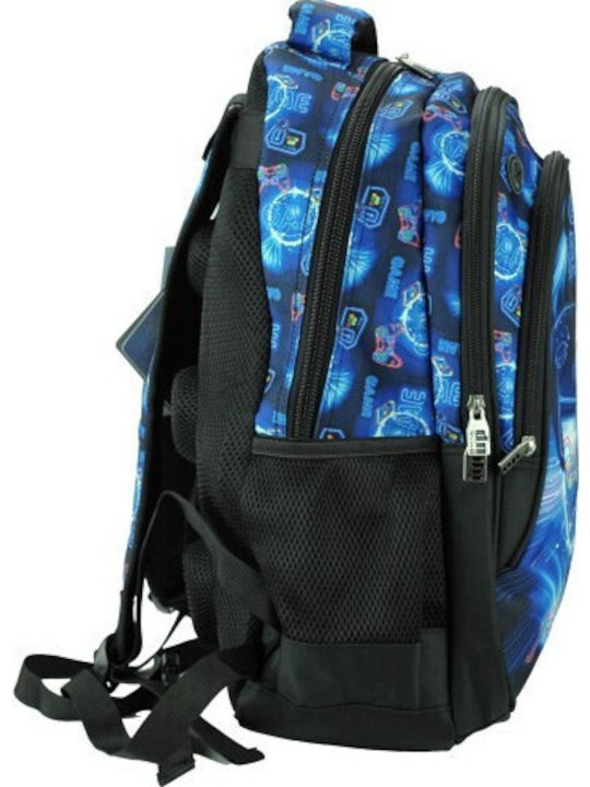Back Me Up School Bag Backpack Elementary, Elementary Blue with Water Bottle Holder 30Liters