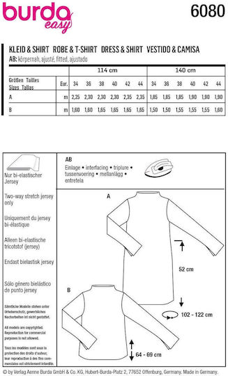 Патрон Burda Блузи Ризи 34-44 6080