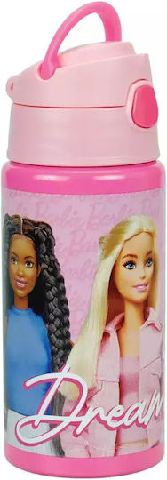 Barbie Παιδικό Παγούρι Θερμός Barbie Αλουμινίου με Καλαμάκι 500ml