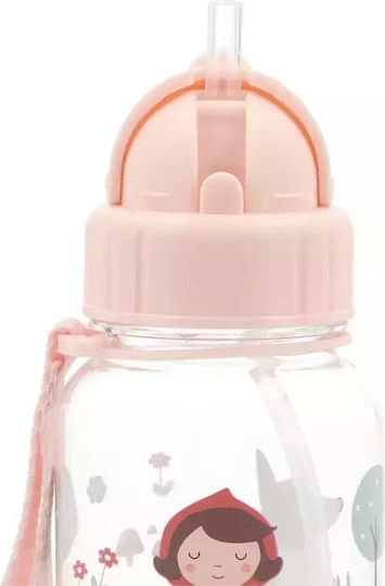 Tutete Plastic Kids Water Bottle with Straw Tritan 500ml