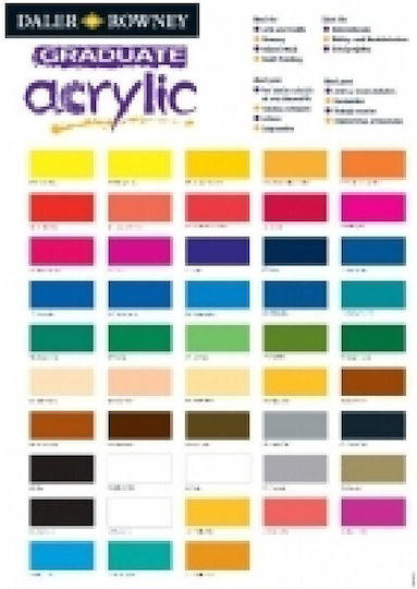 Daler Rowney Graduate Ακρυλικό Χρώμα Ζωγραφικής Metallic Brown 120ml