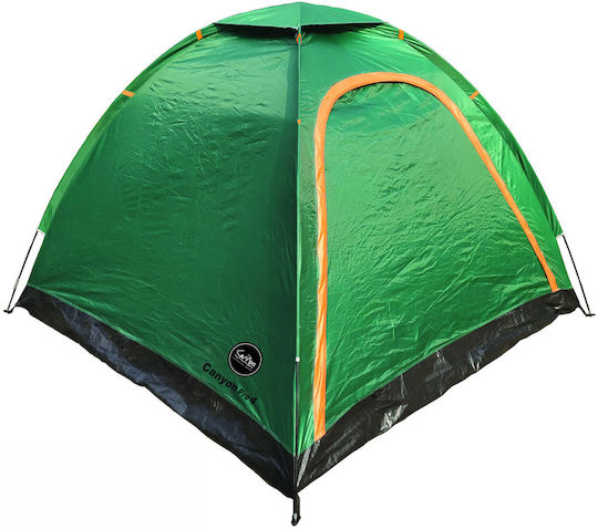 Campo Canyon Pro 4 Summer Camping Tent Igloo Green for 4 People 240x210x150cm
