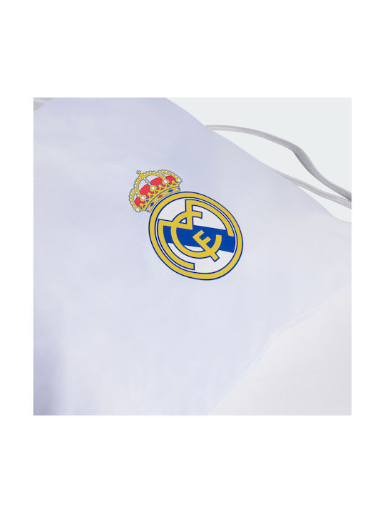adidas Real Madrid Ανδρική Τσάντα Πλάτης Ποδοσφαίρου Λευκή