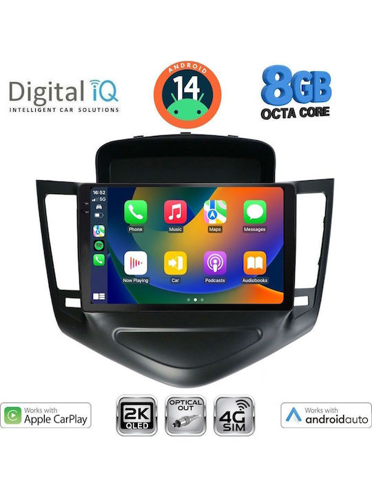 Digital IQ Car Audio System for Chevrolet Cruze 2008-2012 (Bluetooth/USB/WiFi/GPS/Apple-Carplay/Android-Auto) with Touch Screen 9"