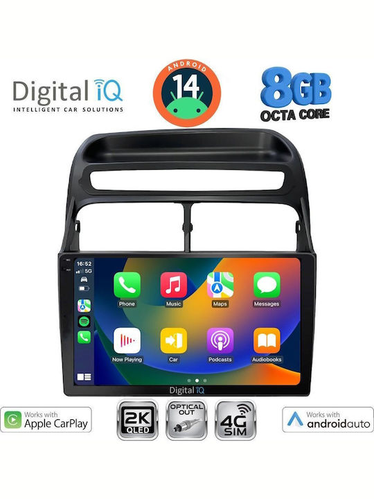 Digital IQ Car Audio System for Fiat Linea 2007-2011 (Bluetooth/USB/WiFi/GPS/Apple-Carplay/Android-Auto) with Touch Screen 9"