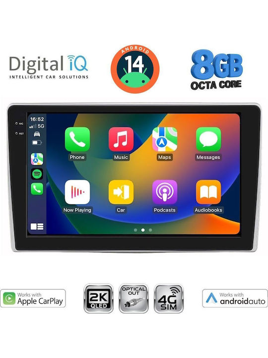 Digital IQ Car Audio System for Alfa Romeo Mito 2008-2018 (Bluetooth/USB/WiFi/GPS/Apple-Carplay/Android-Auto) with Touch Screen 9"