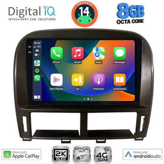 Digital IQ Car Audio System for Jaguar XF Lexus LS 2000-2006 (Bluetooth/USB/WiFi/GPS/Apple-Carplay/Android-Auto) with Touch Screen 9"