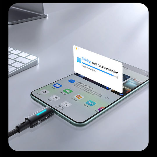 Baseus Charging USB 2.0 Kabel USB-C männlich - USB-A 100W Schwarz 2m (P10379002121-01)