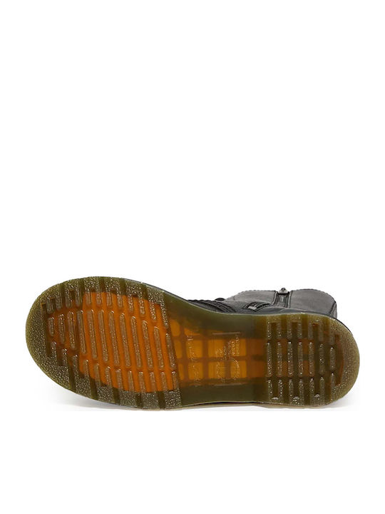 1b99 Virginia Leder Damenstiefel Schwarz