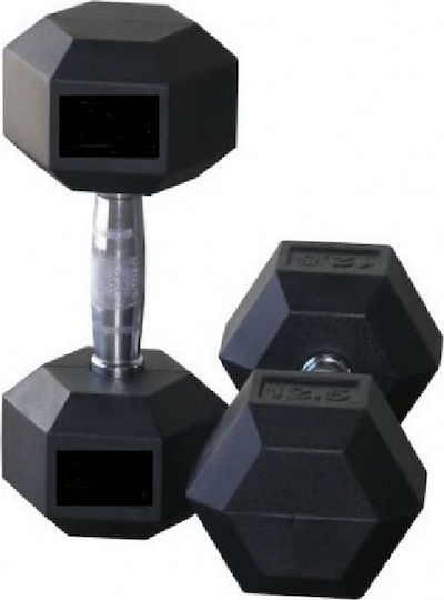AMILA Hexagon Rubber Dumbbell 1 x 27.5kg
