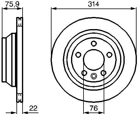 Bosch Bremsscheibe 0 986 479 094