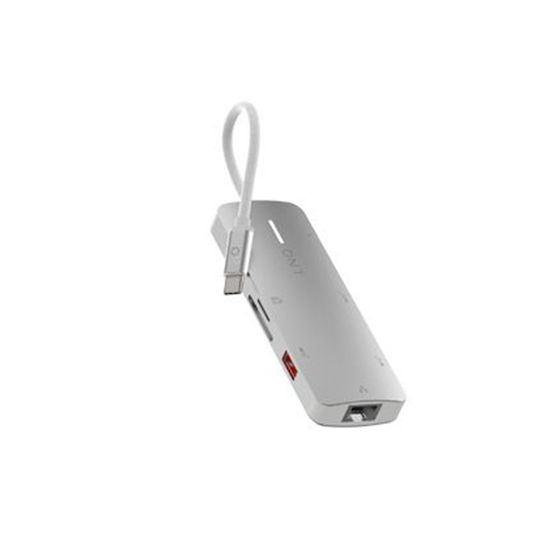 LinQ 8in1 Pro USB-C Docking Station mit HDMI 4K PD Ethernet Weiß