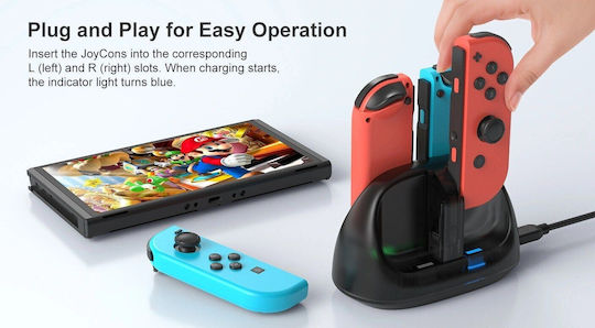 Deep Explorer 4 In 1 Charging Station Nintendo Switch