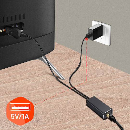 Micro Usb To Rj45 Universal Ethernet Adapter 100mbps Speed Black