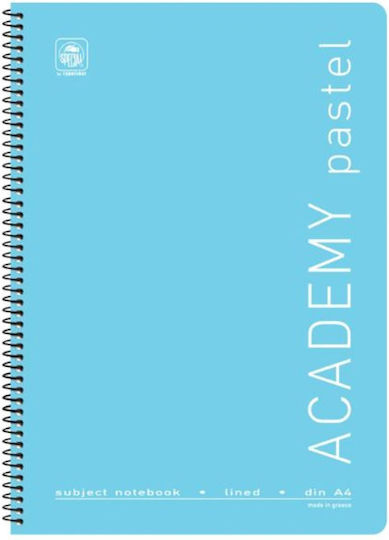 Typotrust Спирал Тетрадка На райета A4 90 Листа 3 Теми Academy Pastel 1бр
