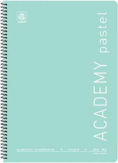 Typotrust Спирал Тетрадка На райета A4 90 Листа 3 Теми Academy Pastel 1бр