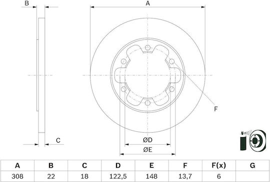 Bosch Bremsscheibe 0 986 479 D43