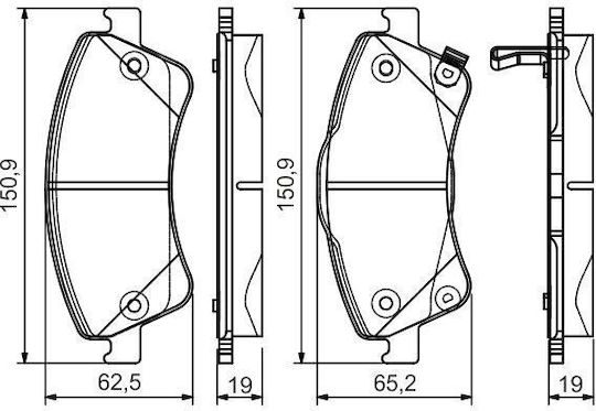 Set Plăcuțe de Frână Bosch Disc Frână 0 986 495 106